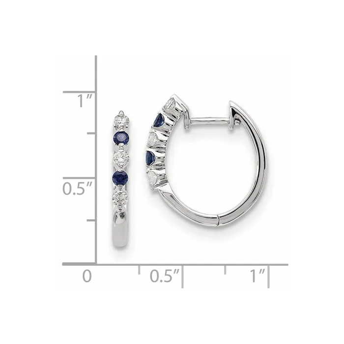 Goldia Earrings 14k White Gold BlueWhite Real Diamond Earrings