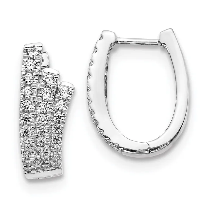 Goldia Earrings 14k White Gold Real Diamond Earrings