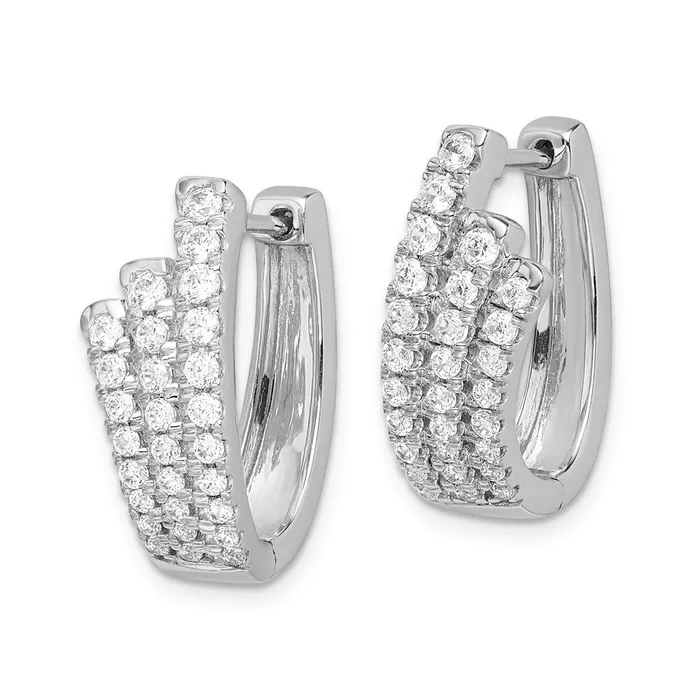Goldia Earrings 14k White Gold Real Diamond Earrings