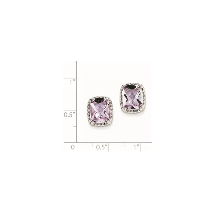 Goldia Earrings Sterling Silver Pink Quartz Earrings