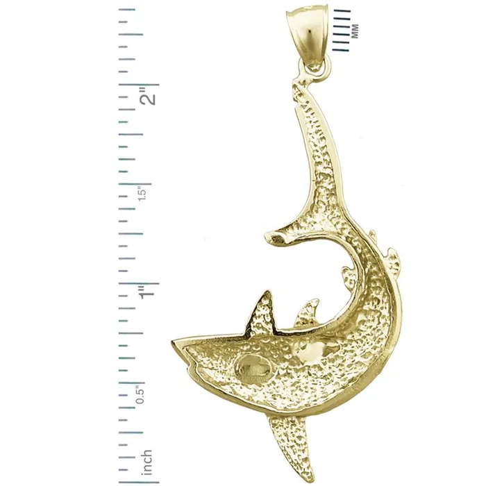 Goldia Necklaces 14K Gold Tiger Shark Pendant