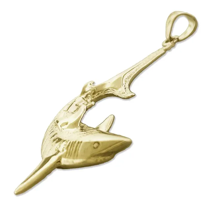 Goldia Necklaces 14K Gold Tiger Shark Pendant