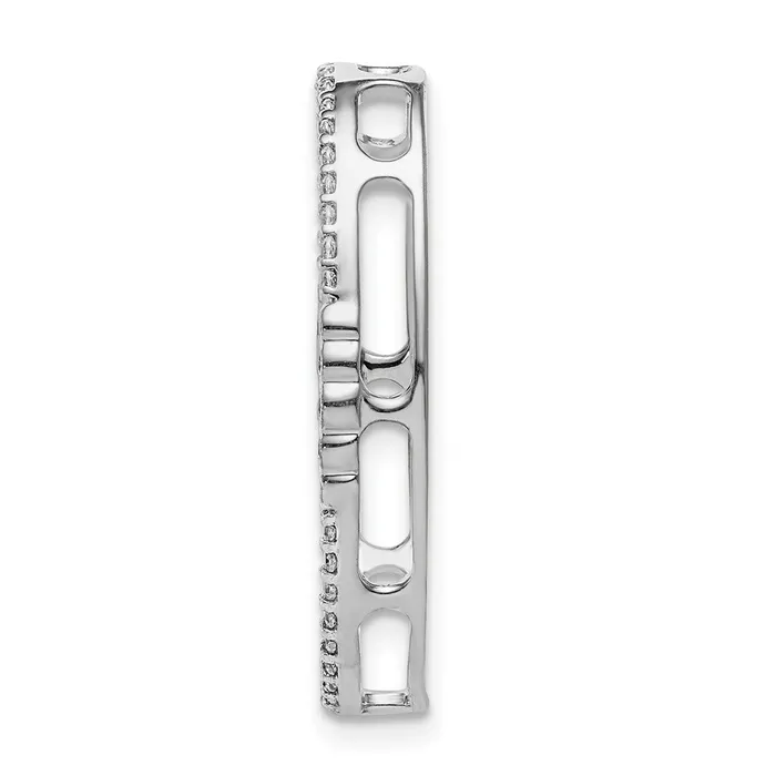 Goldia Necklaces 14k White Gold 14ct Real Diamond Oval Chain Slide