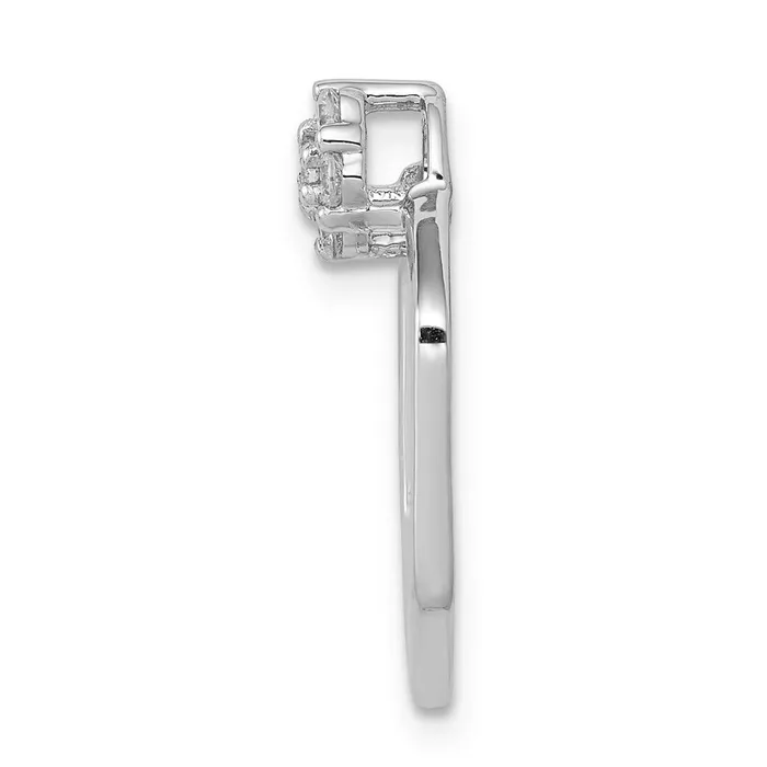 Goldia Necklaces 14k White Gold 15ct Real Diamond Fancy Hexagon Chain Slide