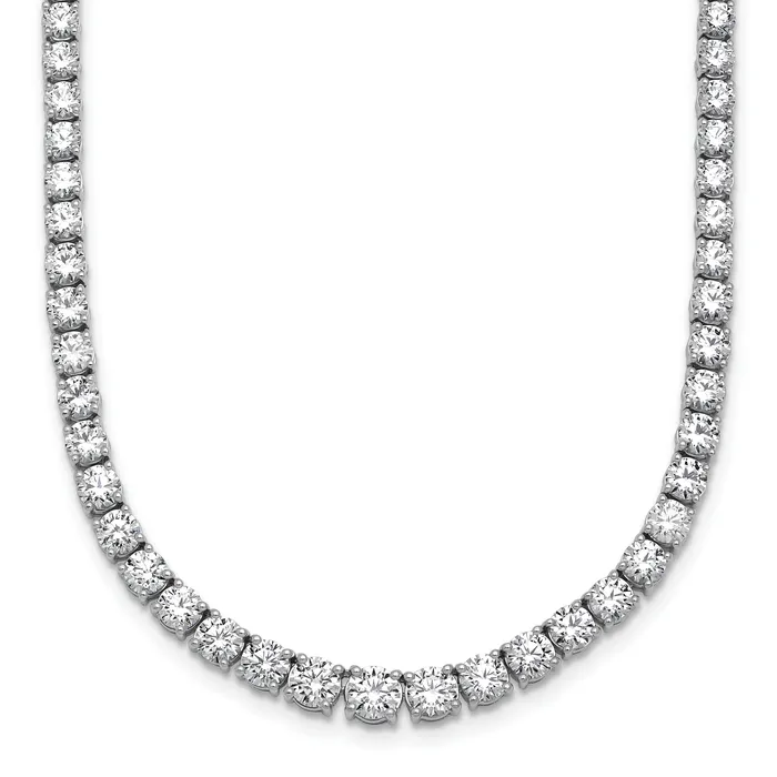 Goldia Necklaces 14k White Gold 14 12 Ct Lab Grown Diamond VSSI G 18 inch Graduated Tennis Necklace Goldia Necklaces 14k White Gold 14 12 Ct Lab Grown Diamond VSSI G 18 inch Graduated Tennis Necklace