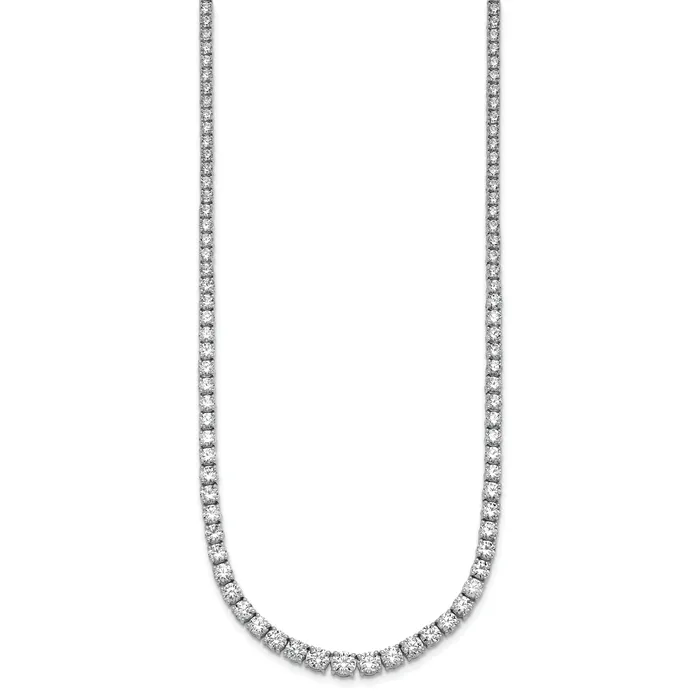 Goldia Necklaces 14k White Gold 14 12 Ct Lab Grown Diamond VSSI G 18 inch Graduated Tennis Necklace