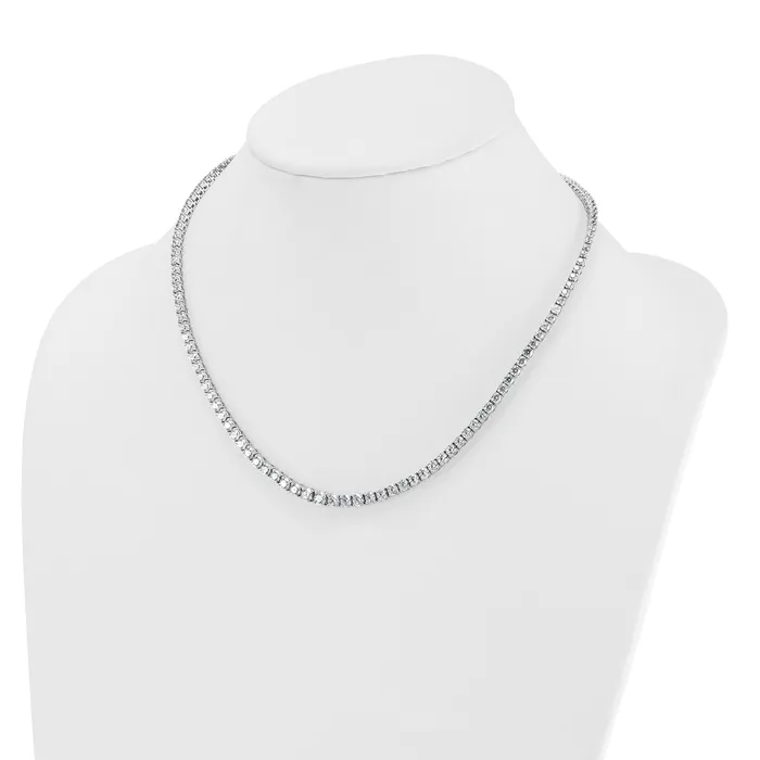 Goldia Necklaces 14k White Gold 14 12 Ct Lab Grown Diamond VSSI G 18 inch Graduated Tennis Necklace