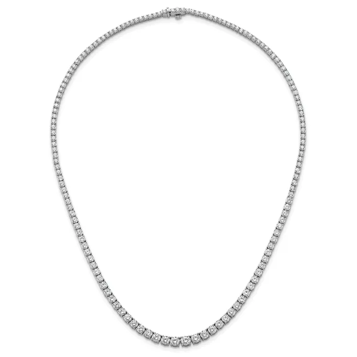 Goldia Necklaces 14k White Gold 14 12 Ct Lab Grown Diamond VSSI G 18 inch Graduated Tennis Necklace