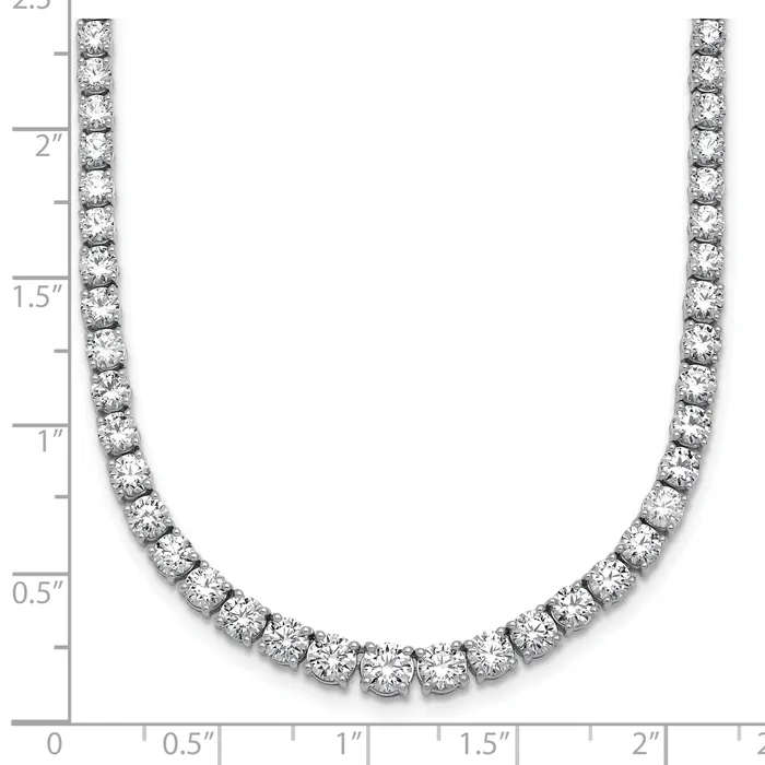 Goldia Necklaces 14k White Gold 14 12 Ct Lab Grown Diamond VSSI G 18 inch Graduated Tennis Necklace
