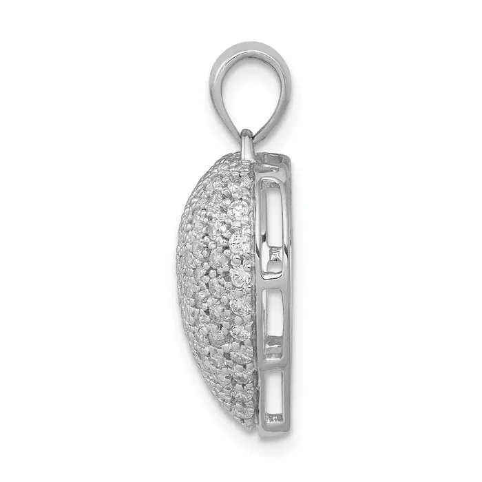 Goldia Necklaces 14k White Gold 1ct Real Diamond Fancy Heart Pendant