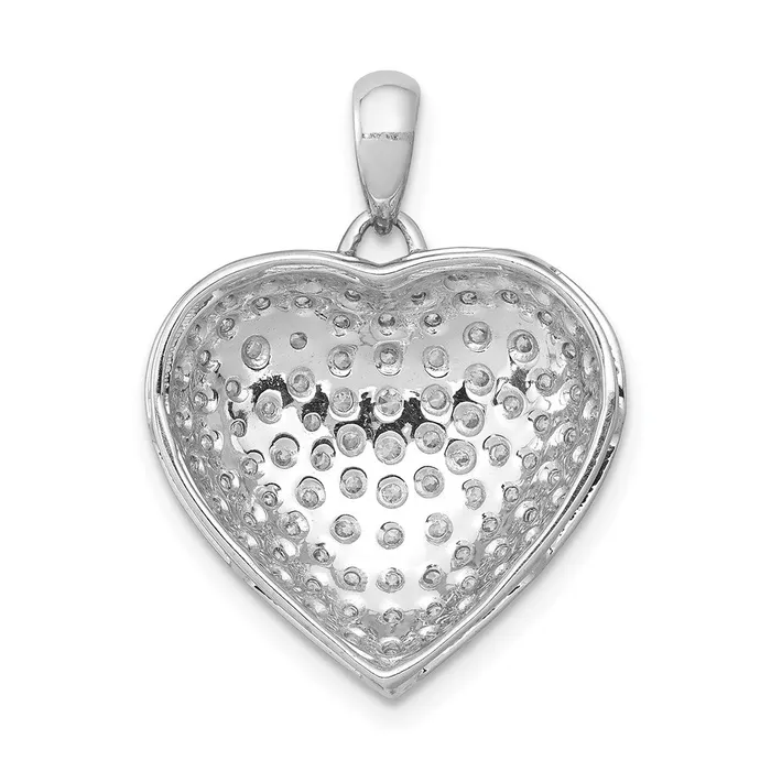 Goldia Necklaces 14k White Gold 1ct Real Diamond Fancy Heart Pendant