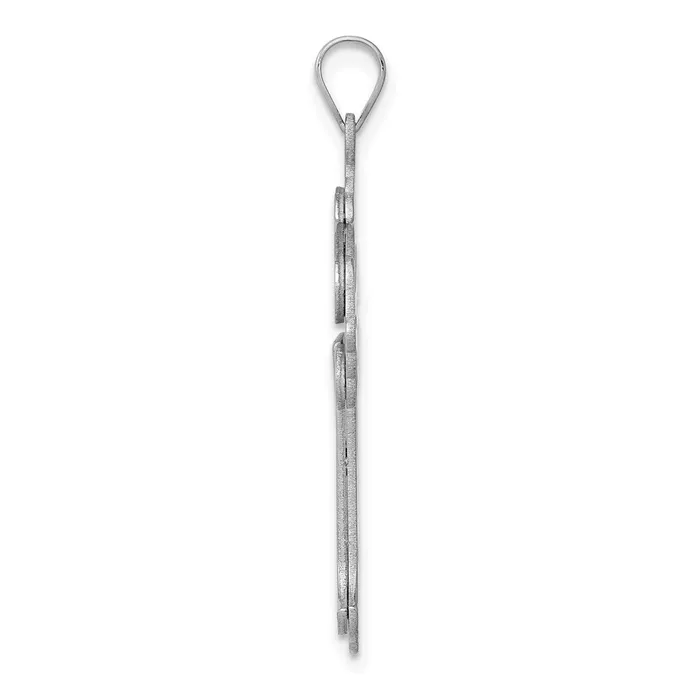 Goldia Necklaces 14k White Gold Fleur De Lis Cross Pendant