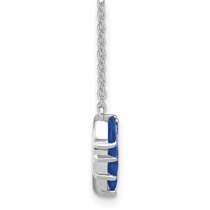 Goldia Necklaces 14k White Gold Marquise Sapphire 18 inch Necklace