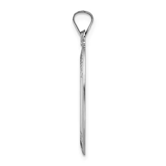 Goldia Necklaces 14k White Gold Polished Solid Oval St Anthony Medal Pendant