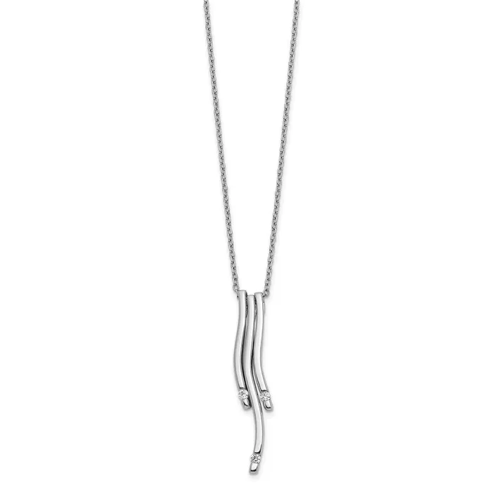 Goldia Necklaces 14k White Gold Real Diamond Necklace