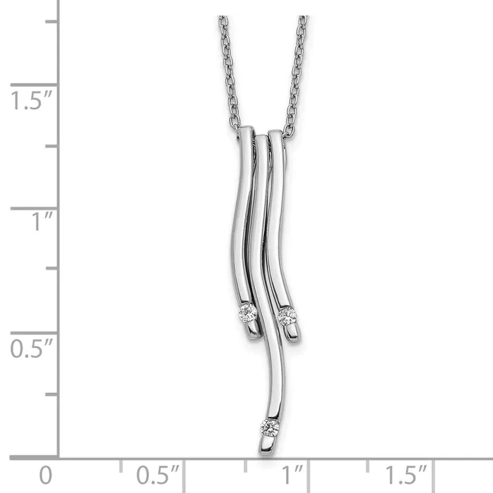 Goldia Necklaces 14k White Gold Real Diamond Necklace