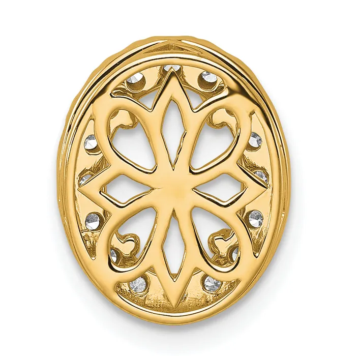 Goldia Necklaces 14k Yellow Gold 12 Ct Lab Grown Diamond VSSI G Halo Chain Slide Pendant