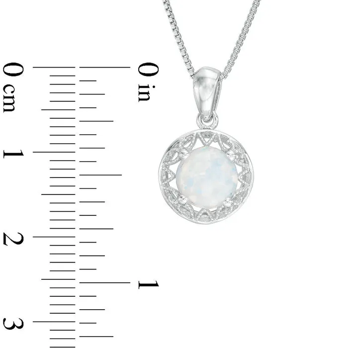 Goldia Necklaces 70mm LabCreated Opal Pendant in Sterling Silver Goldia Necklaces 70mm LabCreated Opal Pendant in Sterling Silver