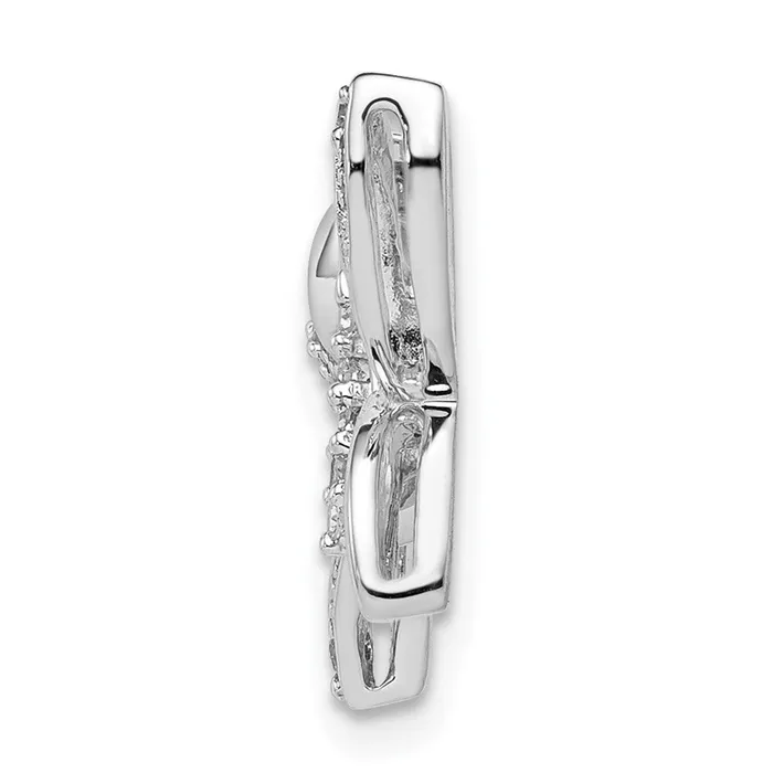 Goldia Necklaces Sterling Silver Rhodium Diamond Butterfly Pendant