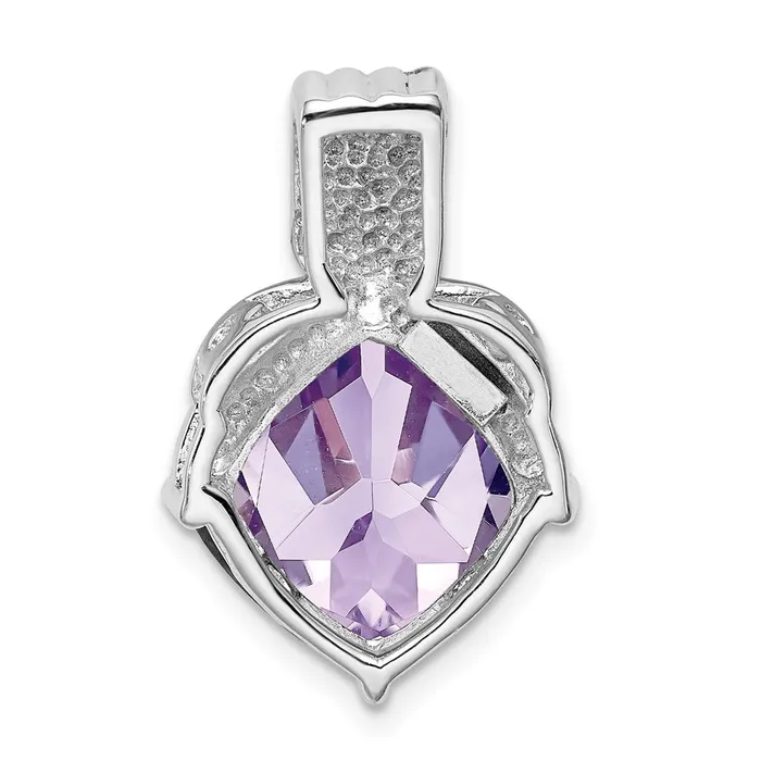 Goldia Necklaces Sterling Silver Rhodiumplated Pink Quartz Pendant