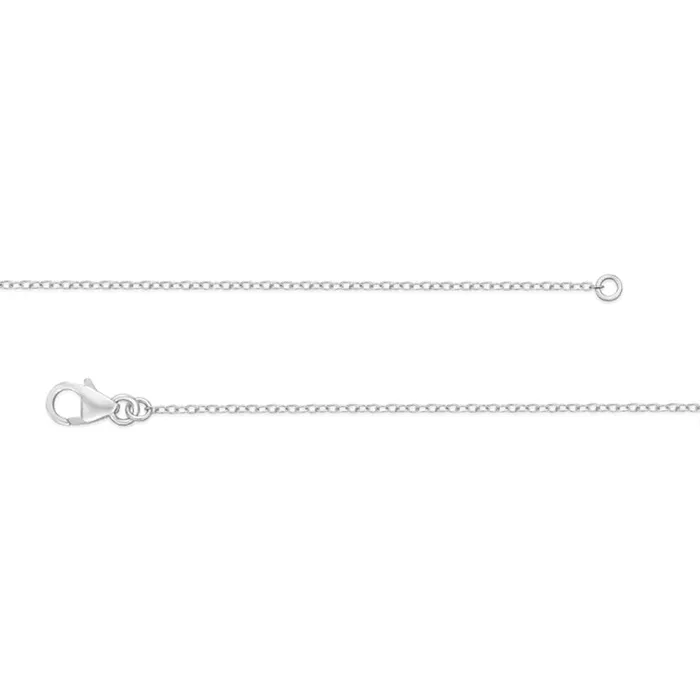 Goldia Necklaces White Topaz Frame Flower Necklace in Sterling Silver Goldia Necklaces White Topaz Frame Flower Necklace in Sterling Silver