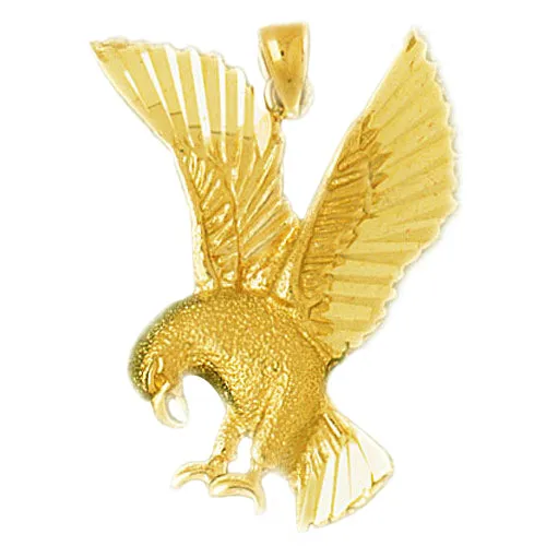 Goldia PreStyled Sets 14K Gold 33MM Eagle Pendant
