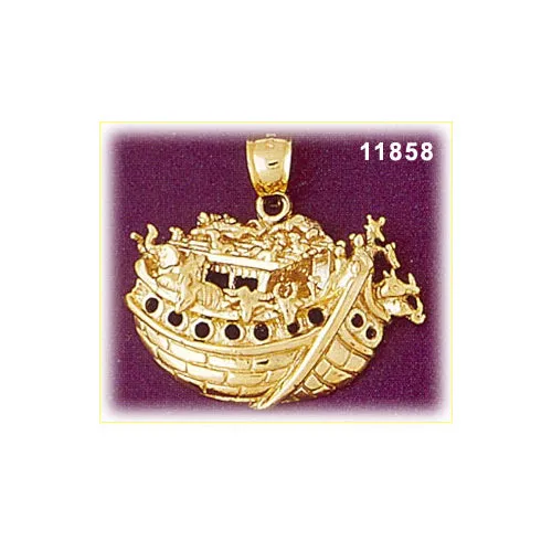 Goldia PreStyled Sets 14K Gold 35MM Noah39s Ark Pendant
