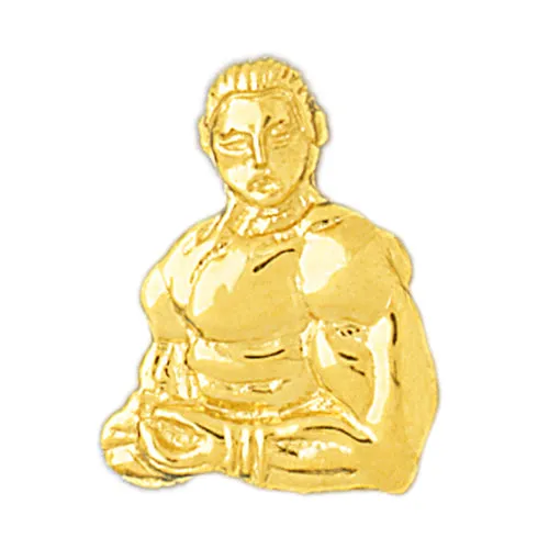 Goldia PreStyled Sets 14K Gold Bodybuilder Pendant