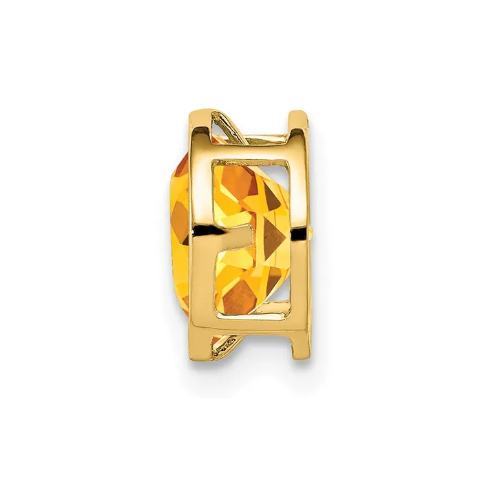 Goldia PreStyled Sets 14K Yellow Gold 7mm Citrine bezel pendant