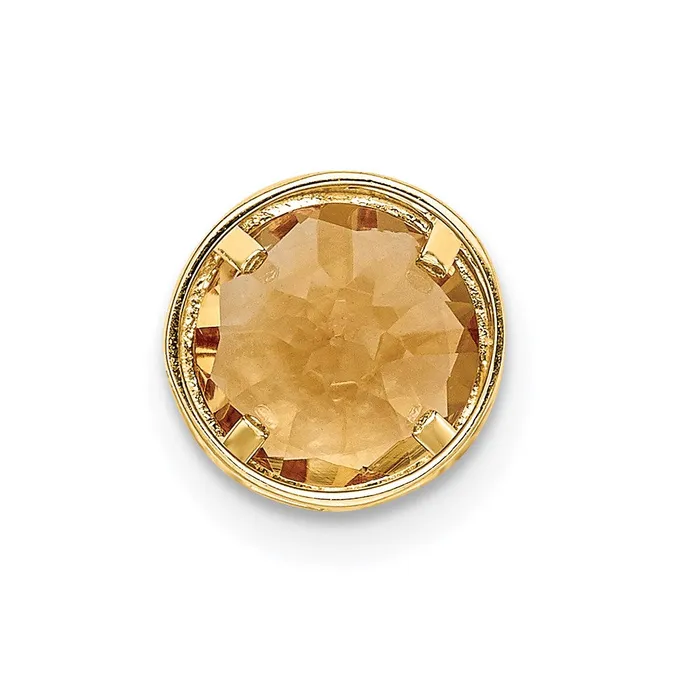 Goldia PreStyled Sets 14K Yellow Gold 7mm Citrine bezel pendant
