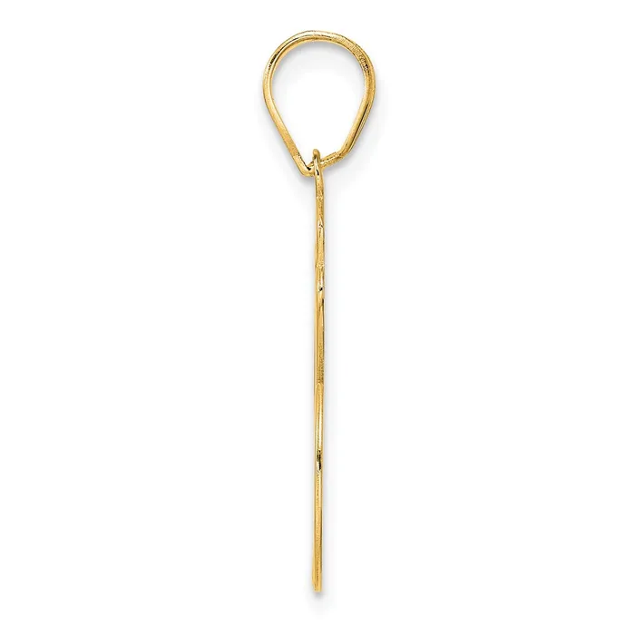 Goldia PreStyled Sets 14k Yellow Gold Brushed Border Script Number 96 Pendant