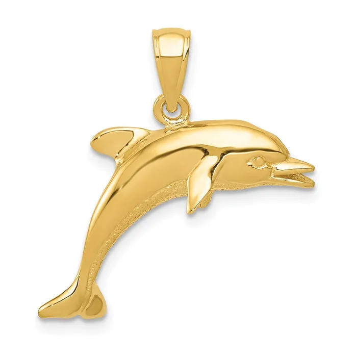 Goldia PreStyled Sets 14k Yellow Gold Jumping Dolphin Pendant