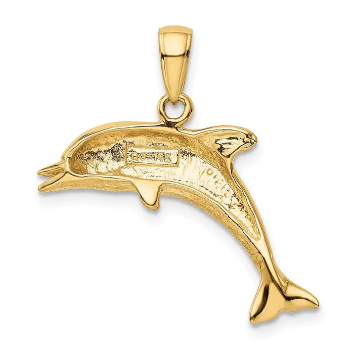 Goldia PreStyled Sets 14k Yellow Gold Jumping Dolphin Pendant