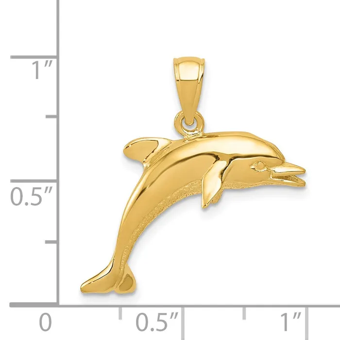 Goldia PreStyled Sets 14k Yellow Gold Jumping Dolphin Pendant