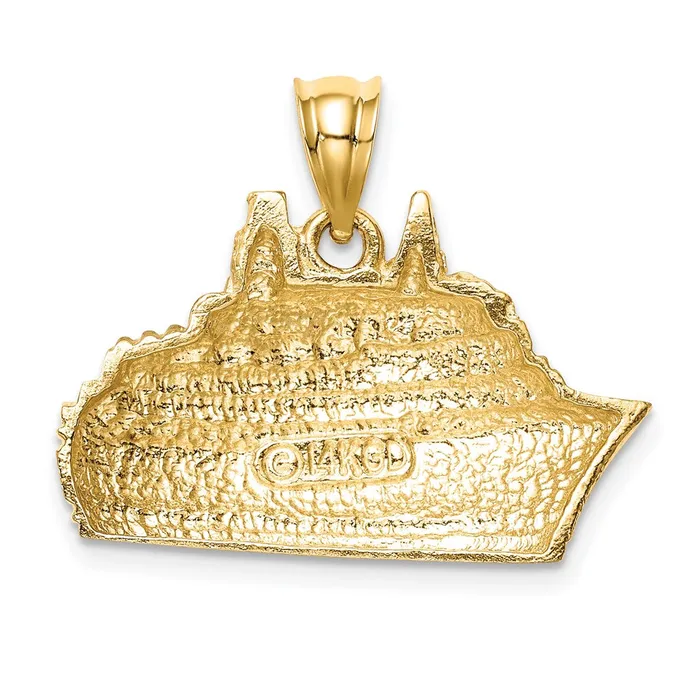 Goldia PreStyled Sets 14k Yellow Gold Polished Cruise Ship Boat Pendant