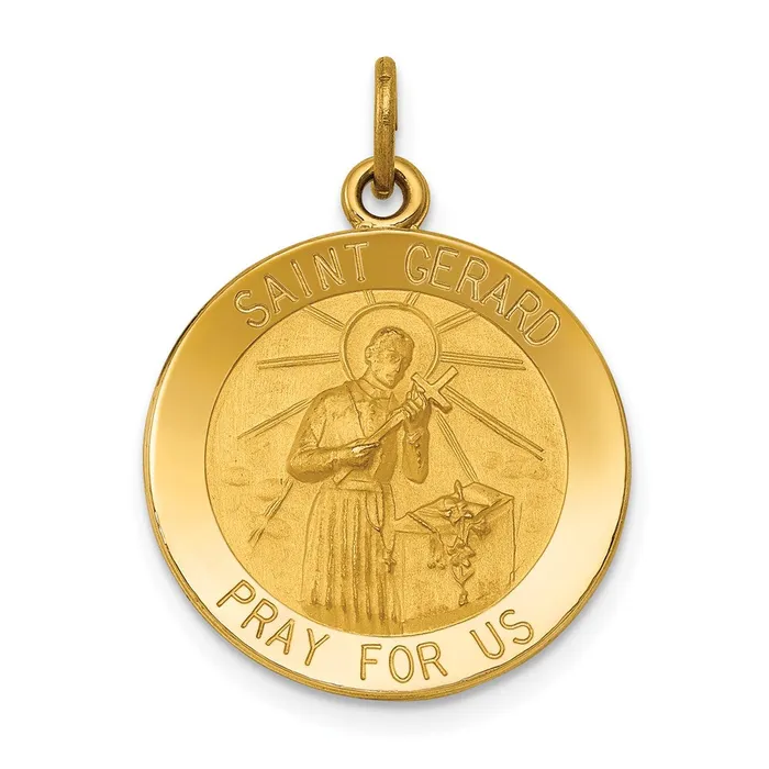 Goldia PreStyled Sets 14k Yellow Gold Saint Gerard Medal Pendant
