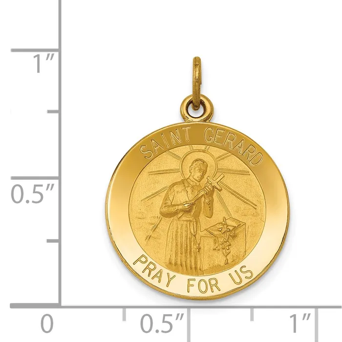 Goldia PreStyled Sets 14k Yellow Gold Saint Gerard Medal Pendant