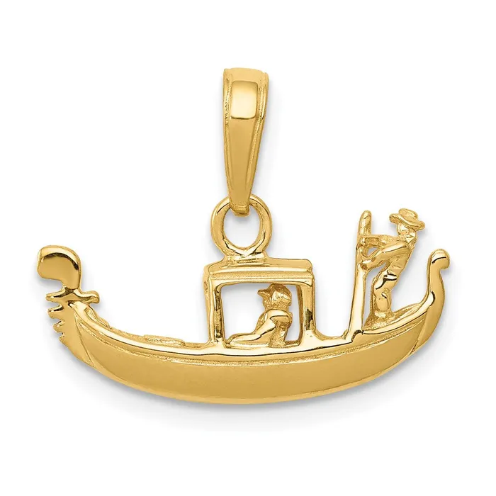 Goldia PreStyled Sets 14k Yellow Gold Solid Polished 3D Gondola Pendant