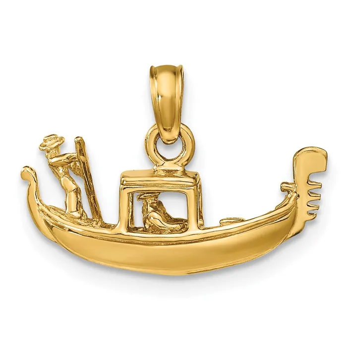 Goldia PreStyled Sets 14k Yellow Gold Solid Polished 3D Gondola Pendant