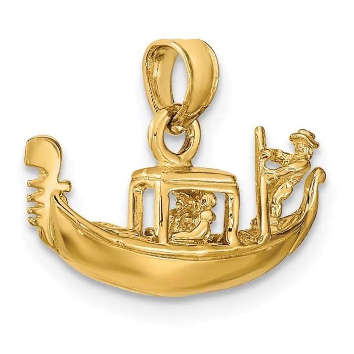 Goldia PreStyled Sets 14k Yellow Gold Solid Polished 3D Gondola Pendant