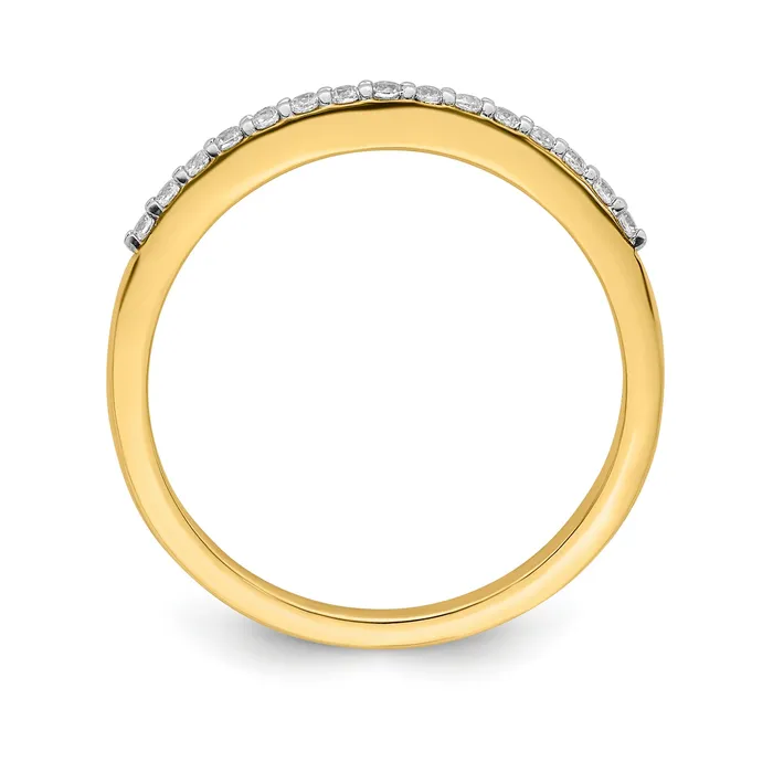 Goldia Rings 016ct CZ Solid Real 14k Polished Matching Wedding Wedding Band Ring