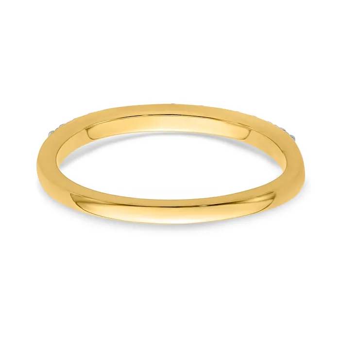 Goldia Rings 016ct CZ Solid Real 14k Polished Matching Wedding Wedding Band Ring