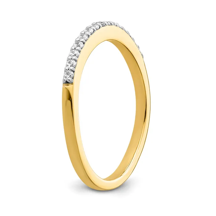 Goldia Rings 016ct CZ Solid Real 14k Polished Matching Wedding Wedding Band Ring