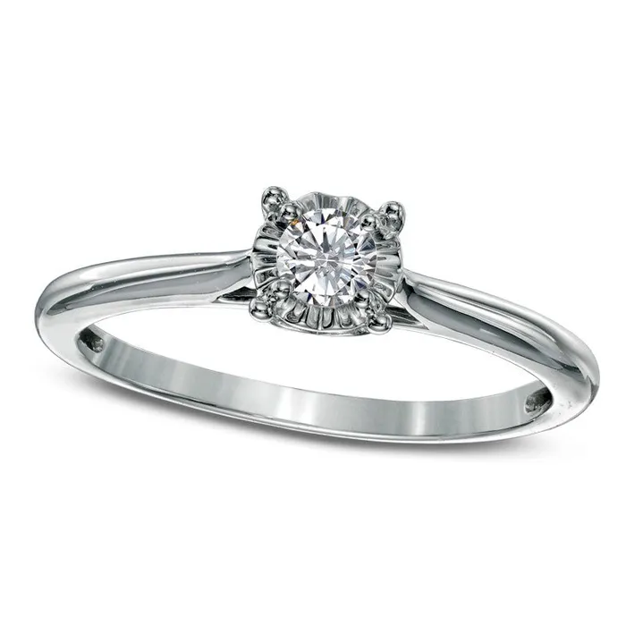 Goldia Rings 020 CT Natural Clarity Enhanced Diamond Solitaire Engagement Ring in Solid 10K White Gold Goldia Rings 020 CT Natural Clarity Enhanced Diamond Solitaire Engagement Ring in Solid 10K White Gold