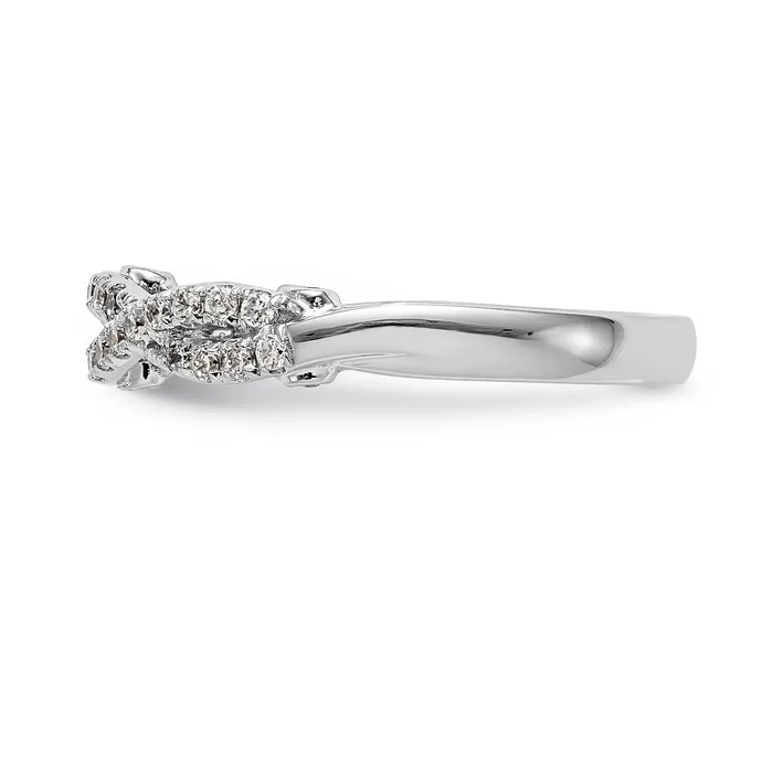 Goldia Rings 023ct CZ Solid Real 14k White Gold Wedding Wedding Band Ring