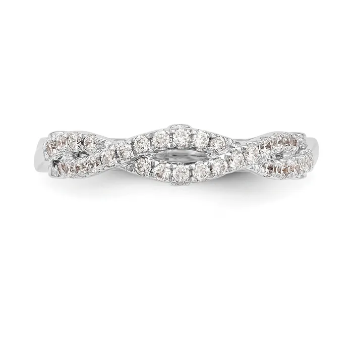 Goldia Rings 023ct CZ Solid Real 14k White Gold Wedding Wedding Band Ring