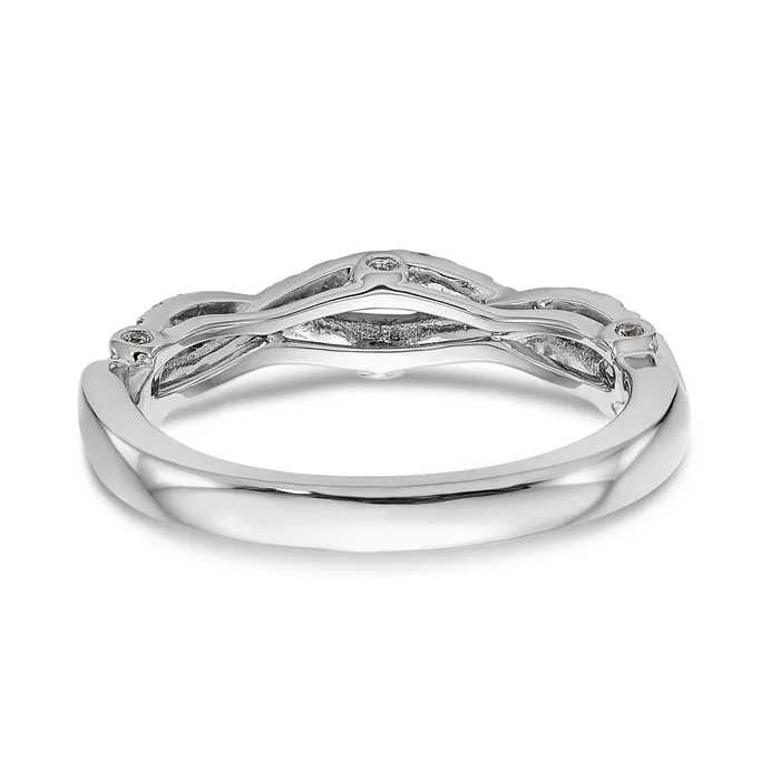 Goldia Rings 023ct CZ Solid Real 14k White Gold Wedding Wedding Band Ring