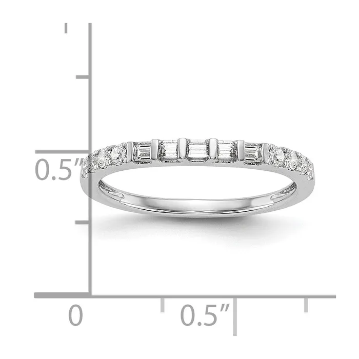 Goldia Rings 023ct CZ Solid Real 14k White Gold Wedding Wedding Band Ring