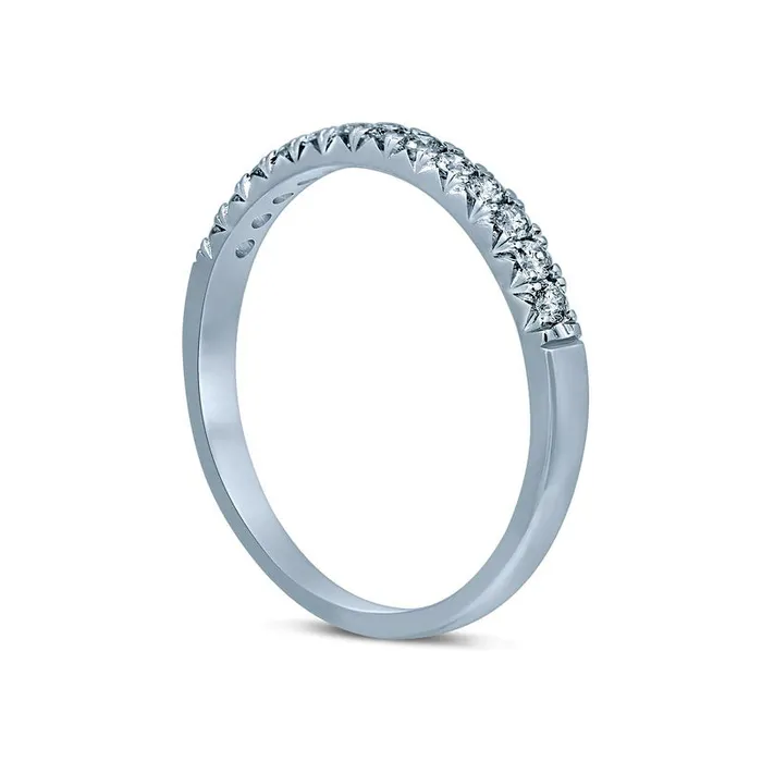 Goldia Rings 025 CT TW Natural Diamond Anniversary Band in Solid 14K White Gold Goldia Rings 025 CT TW Natural Diamond Anniversary Band in Solid 14K White Gold