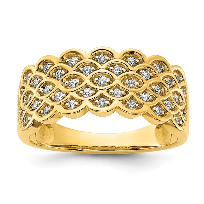Goldia Rings 025ct CZ Solid Real 14K Complete Pave Wedding Wedding Band Ring Goldia Rings 025ct CZ Solid Real 14K Complete Pave Wedding Wedding Band Ring